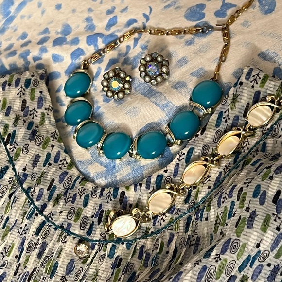 Vintage Atomic Age Print Beautiful Tiny Aline with Suggested Jewelry 1960s 60s - Picture 13 of 16